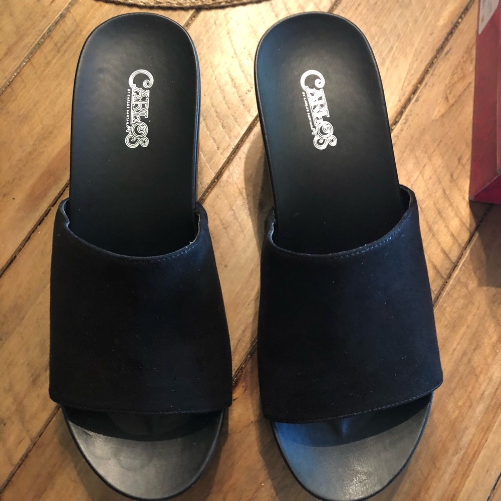 Black Carlos Santana wedge heels. - Picture 7 of 7